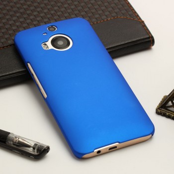 Пластиковый матовый непрозрачный чехол для HTC One M9+ Синий