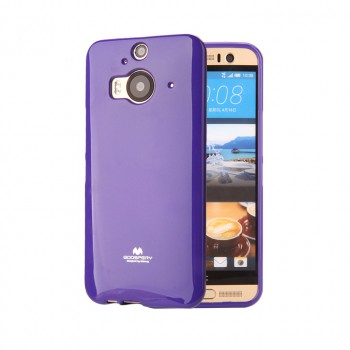 Силиконовый матовый непрозрачный чехол для HTC One M9+ Фиолетовый
