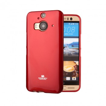 Силиконовый матовый непрозрачный чехол для HTC One M9+ Красный