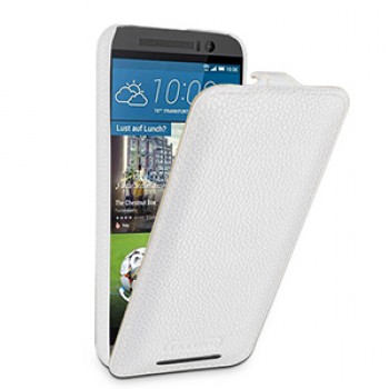 Кожаный чехол вертикальная книжка (нат. кожа) для HTC One M9