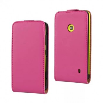 Чехол вертикальная книжка на пластиковой основе с магнитной застежкой для Nokia Lumia 520 Пурпурный