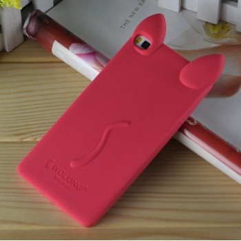 Силиконовый дизайнерский фигурный чехол для Huawei P8 Красный