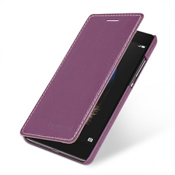 Кожаный чехол горизонтальная книжка (нат. кожа) для Huawei P8 Lite