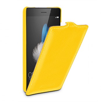 Кожаный чехол вертикальная книжка (нат. кожа) для Huawei P8 Lite