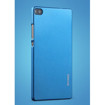 Пластиковый матовый непрозрачный чехол для Huawei P8 Голубой