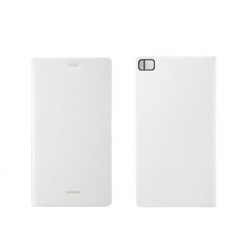 Оригинальный чехол горизонтальная книжка подставка на пластиковой основе для Huawei P8 Белый
