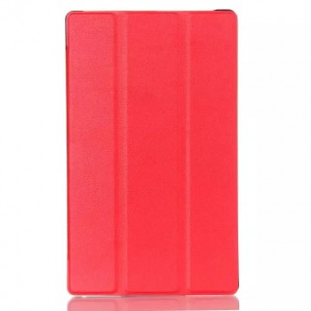 Чехол флип подставка сегментарный для Lenovo Tab 2 A8 Красный