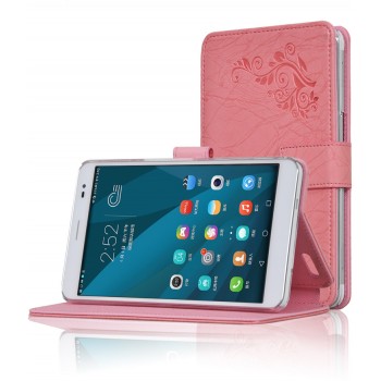 Чехол подставка текстурный для Huawei MediaPad X2 Розовый