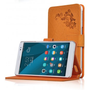 Чехол подставка текстурный для Huawei MediaPad X2 Оранжевый