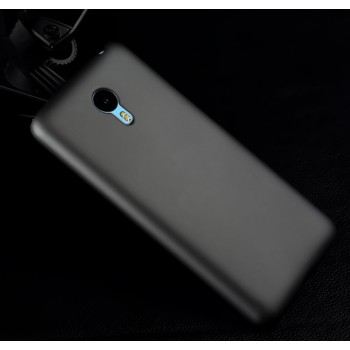 Пластиковый матовый металлик чехол для Meizu M2 Note Серый