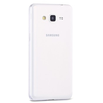 Силиконовый транспарентный чехол с градиентным цветовым напылением для Samsung Galaxy Grand Prime Белый