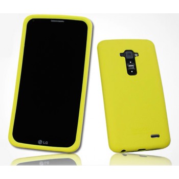Премиум софт-тач силиконовый чехол для LG G Flex Желтый