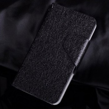 Текстурный чехол портмоне подставка с магнитной защелкой для Alcatel One Touch Pop 2 (4.5) Черный