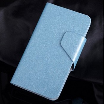 Текстурный чехол портмоне подставка с магнитной защелкой для Alcatel One Touch Pop 2 (4.5) Голубой