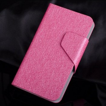 Текстурный чехол портмоне подставка с магнитной защелкой для Alcatel One Touch Pop 2 (4.5) Розовый