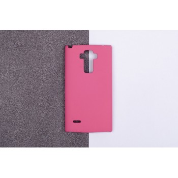 Пластиковый матовый непрозрачный чехол для LG G4 Stylus Розовый