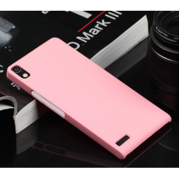 Пластиковый тонкий чехол для Huawei Ascend P6 Розовый