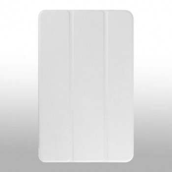 Текстурный чехол флип подставка сегментарный для Samsung Galaxy Tab E 9.6 Белый