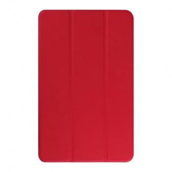 Текстурный чехол флип подставка сегментарный для Samsung Galaxy Tab E 9.6 Красный