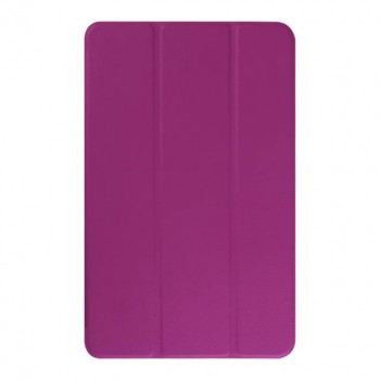 Текстурный чехол флип подставка сегментарный для Samsung Galaxy Tab E 9.6 Фиолетовый