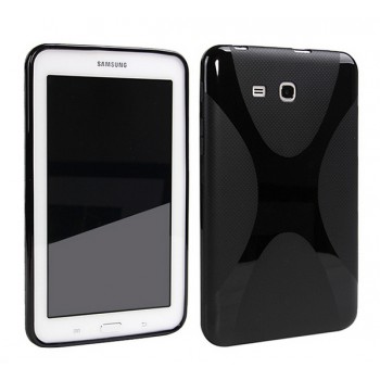 Силиконовый матовый X чехол для Samsung Galaxy Tab E 9.6 Черный