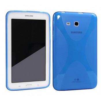 Силиконовый матовый X чехол для Samsung Galaxy Tab E 9.6 Синий