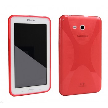 Силиконовый матовый X чехол для Samsung Galaxy Tab E 9.6 Красный