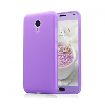 Силиконовый матовый непрозрачный чехол для Meizu M2 Note Фиолетовый