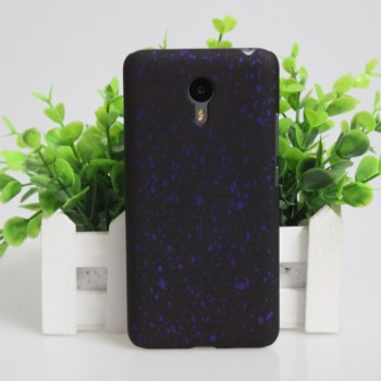 Пластиковый матовый дизайнерский чехол с с голографическим принтом Звезды для Meizu M2 Note Фиолетовый