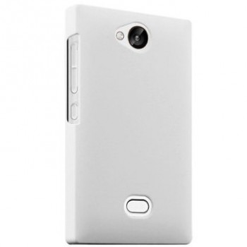 Пластиковый чехол серия Metallic для Nokia Asha 503 Белый