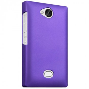 Пластиковый чехол серия Metallic для Nokia Asha 503 Фиолетовый