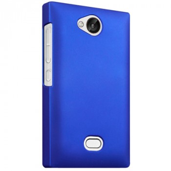 Пластиковый чехол серия Metallic для Nokia Asha 503 Синий