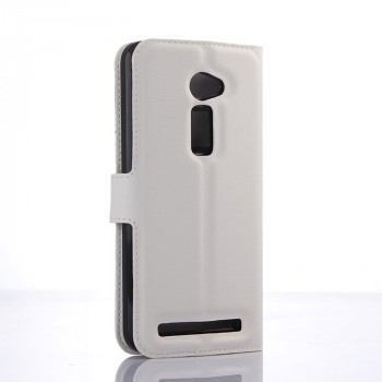 Чехол портмоне подставка на пластиковой основе с магнитной защелкой для Asus Zenfone 2 5 Белый