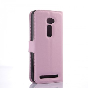 Чехол портмоне подставка на пластиковой основе с магнитной защелкой для Asus Zenfone 2 5 Розовый