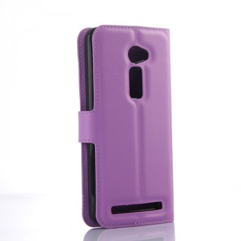 Чехол портмоне подставка на пластиковой основе с магнитной защелкой для Asus Zenfone 2 5 Фиолетовый