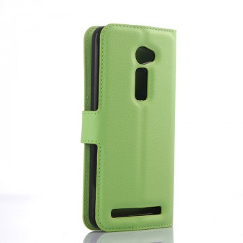Чехол портмоне подставка на пластиковой основе с магнитной защелкой для Asus Zenfone 2 5 Зеленый