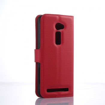 Чехол портмоне подставка на пластиковой основе с магнитной защелкой для Asus Zenfone 2 5 Красный