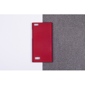 Пластиковый матовый непрозрачный чехол для Blackberry Leap Красный