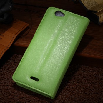 Чехол портмоне подставка на пластиковой основе с магнитной застежкой для Explay Neo Зеленый