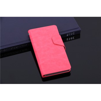 Чехол флип подставка со слотами для карт и магнитной застежкой для Explay Neo Пурпурный
