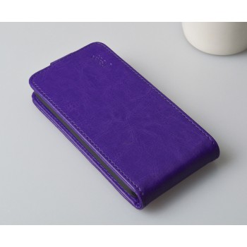 Чехол вертикальная книжка на пластиковой основе с магнитной застежкой для Explay Craft Фиолетовый