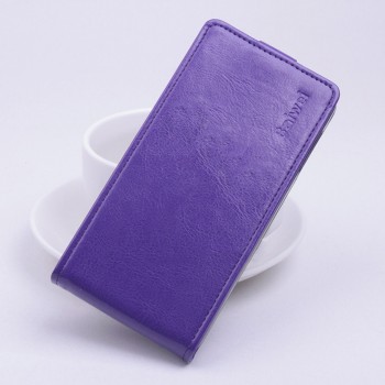 Чехол вертикальная книжка на клеевой основе с магнитной застежкой для Explay Tornado Фиолетовый