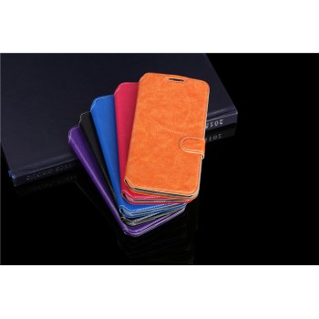 Чехол флип подставка с отделениями для карт на пластиковой основе ля Alcatel One Touch Pop 2 (5) Premium