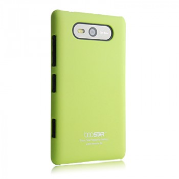 Матовый пластиковый чехол-накладка для Nokia Lumia 820 Зеленый