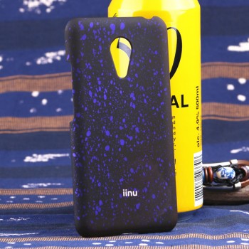 Пластиковый матовый дизайнерский чехол с голографическим принтом Звезды для Meizu MX5 Фиолетовый