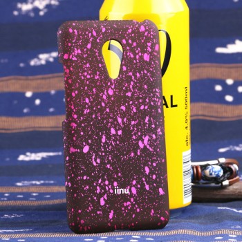 Пластиковый матовый дизайнерский чехол с голографическим принтом Звезды для Meizu MX5 Пурпурный