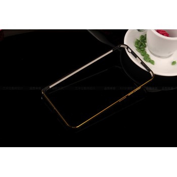 Металлический бампер с золотой окантовкой для Meizu MX5 Черный