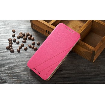 Текстурный чехол флип подставка на пластиковой основе для HTC Desire 626/628 Пурпурный