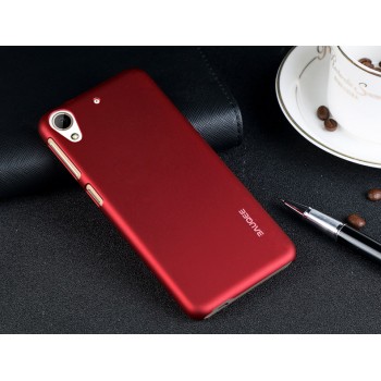 Пластиковый матовый металлик чехол для HTC Desire 626/628 Красный