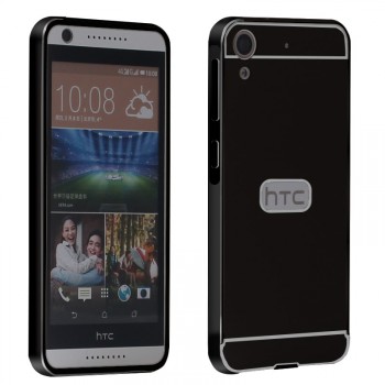 Двухкомпонентный чехол с металлическим бампером и поликарбонатной накладкой для HTC Desire 626/628 Черный